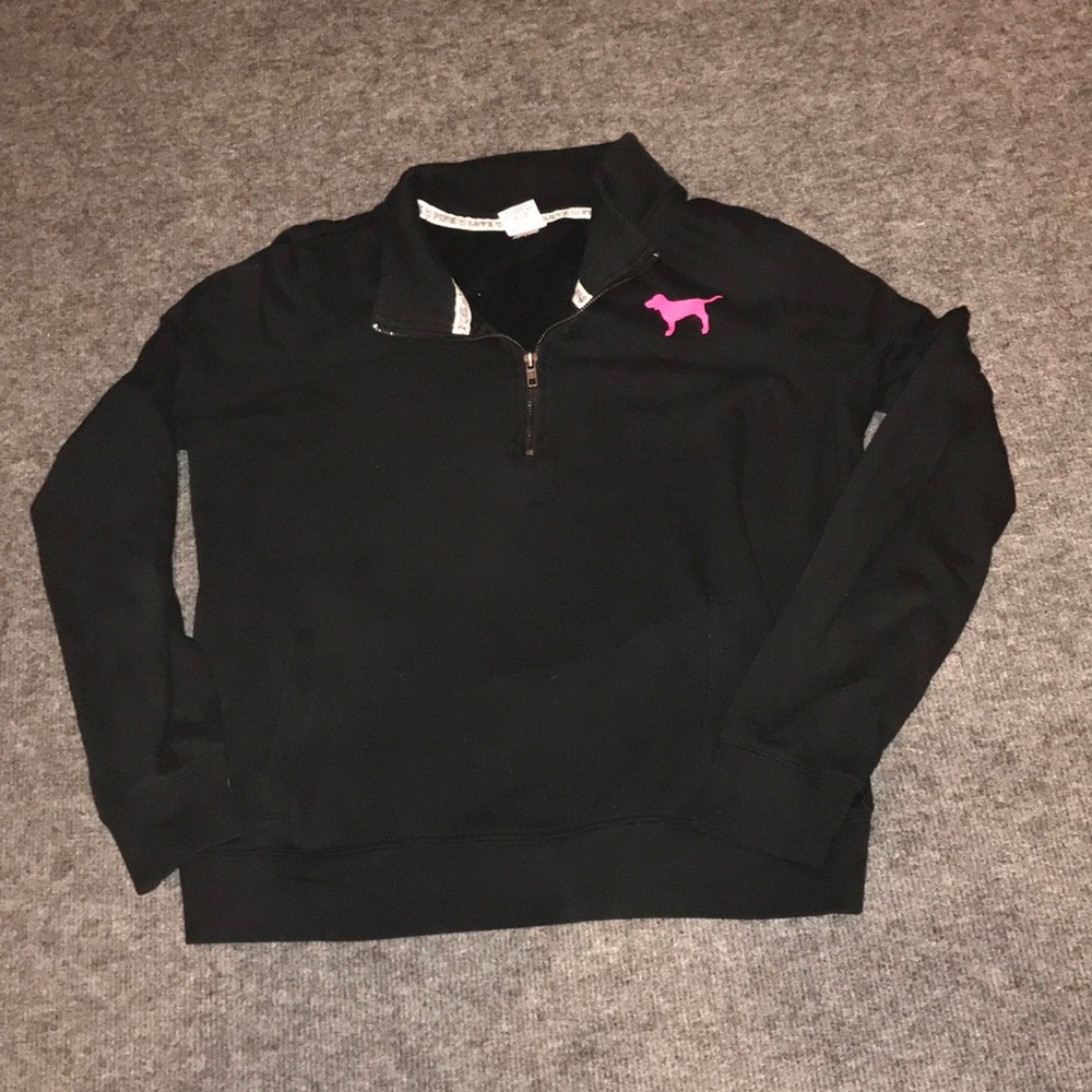 Pink quarter zip size large
